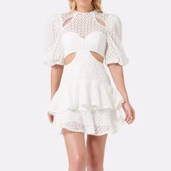 New Anthropologie BHLDN Thurley Wedding Dress Lace CutOut